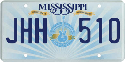 MS license plate JHH510
