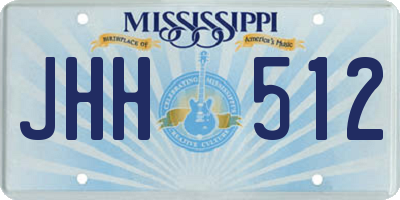 MS license plate JHH512