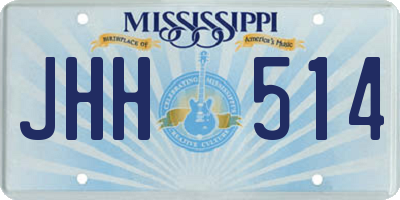 MS license plate JHH514