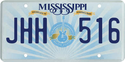 MS license plate JHH516