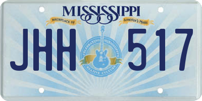 MS license plate JHH517