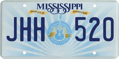 MS license plate JHH520