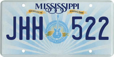 MS license plate JHH522