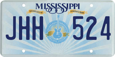 MS license plate JHH524