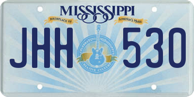 MS license plate JHH530
