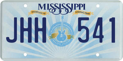 MS license plate JHH541