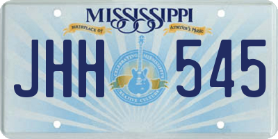 MS license plate JHH545