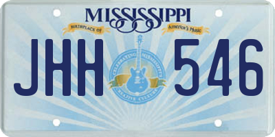 MS license plate JHH546