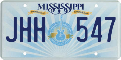 MS license plate JHH547