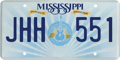 MS license plate JHH551