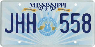 MS license plate JHH558
