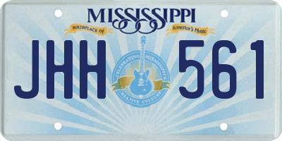 MS license plate JHH561