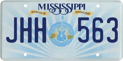 MS license plate JHH563