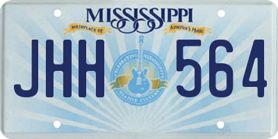 MS license plate JHH564