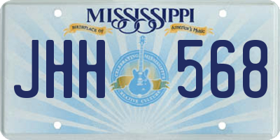 MS license plate JHH568