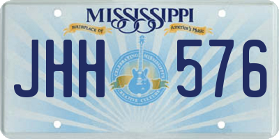 MS license plate JHH576