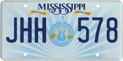 MS license plate JHH578
