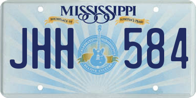 MS license plate JHH584