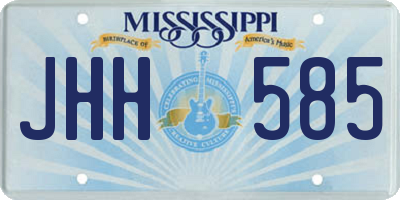 MS license plate JHH585