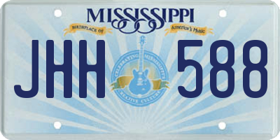 MS license plate JHH588