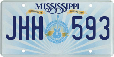MS license plate JHH593