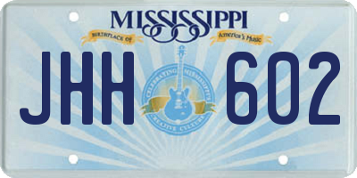 MS license plate JHH602
