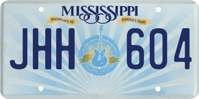 MS license plate JHH604