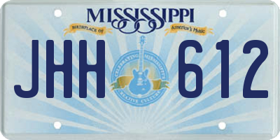 MS license plate JHH612