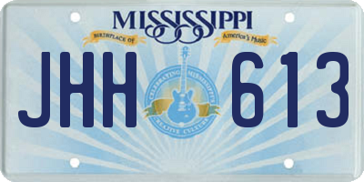 MS license plate JHH613