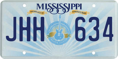 MS license plate JHH634