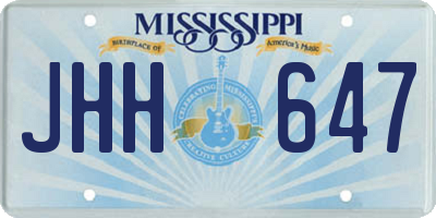 MS license plate JHH647