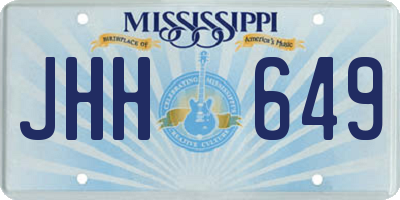 MS license plate JHH649