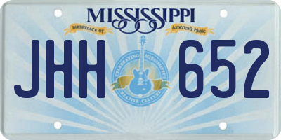 MS license plate JHH652