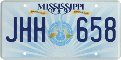 MS license plate JHH658