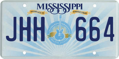 MS license plate JHH664