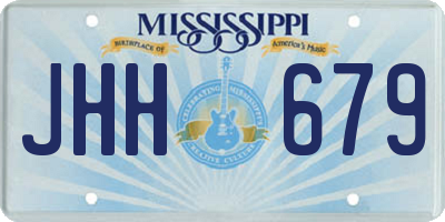 MS license plate JHH679