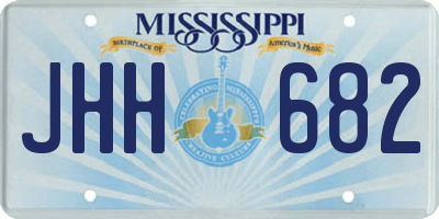 MS license plate JHH682