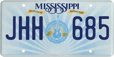 MS license plate JHH685