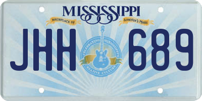 MS license plate JHH689