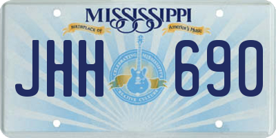 MS license plate JHH690