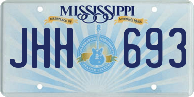MS license plate JHH693