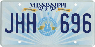 MS license plate JHH696