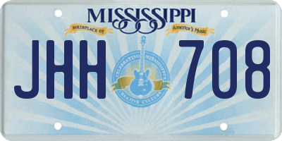 MS license plate JHH708