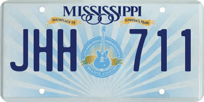 MS license plate JHH711