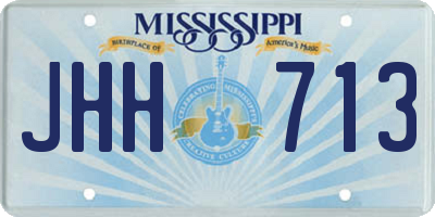 MS license plate JHH713