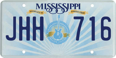 MS license plate JHH716