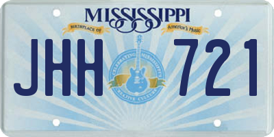 MS license plate JHH721