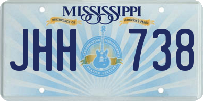 MS license plate JHH738