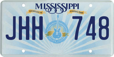 MS license plate JHH748