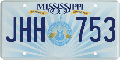MS license plate JHH753